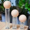 Frasco Roll-On Transparente Cuadrado de Vidrio Esmerilado de 10 ml para Aceites Esenciales, Perfume, Bola Rodante