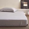 Algodão e Linho Tonalizado Textura Estilo Japonês Liso Simples Peça Única Cama Lençóis de Cama Peça Única Abrangente Cama Lençóis de Cama Algodão e Linho Tingido na Massa Capa de Colcha Peça Única