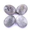 Pedra-sabão de cristal natural 20 mm oval spa massagem pedra seis compressa quente pedra de palma alça pedra de energia