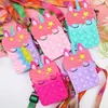 Bolsa de Silicona Pionera para Matar Ratones Navideña Transfronteriza, Billetera de Silicona Squishy, Bolso Cruzado de Silicona Navideño para Niños, Bolso de Hombro