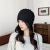 Gorro holgado de punto fino calado artístico versátil adelgazante para la cara transpirable de encaje con girasol para mujer - Primavera, Verano y Otoño 2025