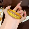 Tienda de Oro Mismo Estilo Arena Dorada Campana Ruyi Pulsera de Bendición para Mujer Nuevo Estilo Chino Abierta Ajustable Pulsera Versátil Venta al por Mayor