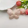Tecido novo de verão camada dupla pequenos acessórios de pérola e borboleta semiacabados DIY acessórios de cabelo para crianças acessórios para roupas calçados