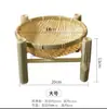 Cesta de lanches tecida em bambu, prato para pastéis de porco frito, prato especial para servir vegetais de restaurante popular de hotpot de frutos do mar self-service de Chongqing