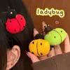 Linda Muñeca Mariquita Pasador de Pelo para Niña Clip Decorativo para Flequillo Clip de Tela para Niños Pasador para Cabello Roto Pinza de Pato Lateral Accesorios para el Cabello