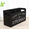 Caja de Almacenamiento de Madera Estilo Europeo para Cuchillo y Tenedor Organizador de Utensilios de Cocina Caja de Almacenamiento de Cuchillo, Tenedor, Cuchara y Palillos Estilo Occidental