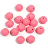 Nuevas Cuentas Redondas de Silicona Ecológicas de 15 mm Multicolor Agujero Recto Cuentas para Pulsera DIY Llavero Cuentas Sueltas Accesorios Venta al por Mayor