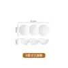 Plato de cerámica con tres compartimentos para mojar, plato rectangular creativo para snacks de barbacoa estilo japonés y coreano, para hot pot