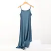 Talla Grande Gordo mm 100kg Modal Camisola Interior de Pijama Suelta Larga Anti-Exposición Falda Interior para Mujer