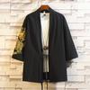 Hanfu de verano para hombre estilo chino moda bordada cárdigan chaqueta delgada moda japonesa top para hombre venta al por mayor para hombre
