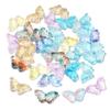 Borboleta de Esmalte Colorido miçangas soltas coloridas miçangas de borboleta transparentes acessórios para tiara DIY corrente de celular 50 pçs/saco