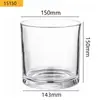 Copo de Vela Transparente, Suporte de Vela Doméstico Espessado, Recipiente de Vidro, Garrafa de Aromaterapia Atacado, Copo de Vidro, Copo Vazio, Ornamento de Fragrância