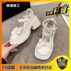 Zapatos Mary Jane para Mujer Primavera y Verano 2025 Nuevo Estilo Hada Lazo Perla Flats de Suela Gruesa Versátiles Zapatos Pequeños de Cuero