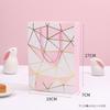 Caja para pastel de luna geométrica rosa con dorado 6 80g Caja para empaque de soufflé Festival de Medio Otoño caja de cartón para repostería nieve mei Niang