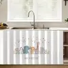 Cortina para cobrir bagunça de armário, prateleira de armazenamento, cortina decorativa para armário e balcão de bar, não requer furar, pano para cobrir porta de armário de cozinha
