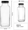 Botellas de Bebida Famosas en Internet, Té de Leche, Bebidas de Café, Botellas Cuadradas de Vidrio, Vinagre de Frutas, Jugo, Vino de Arroz Casero, Botellas Reutilizables