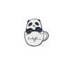 Taza de Café Casera Original Junpi Broche de Panda Insignia Japonesa Linda para Hombre Accesorios de Imperdible de Dibujos Animados