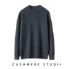 Suéter Masculino de Cashmere Puro de Montanha Duplamente Espesso Gola Alta Meia Manga Pulôver Casual para o Trabalho Manga Longa