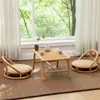 Mesa de Centro Tatami Estilo Japonês Janela de Canto Mesa Pequena Combinação de Mesa e Cadeira para Varanda de Casa Mesa de Chá Zen Mesa Baixa Simples Mesa Kang