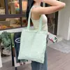 Bolso de Hombro Cuadros con Calados Versátil Estilo Hada de Verano para Mujer Bolsa de Compras Bolso Bandolera de Gran Capacidad Bolso Tote
