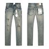 Pantalones de Jean Jb Pur Transfronterizos, Stock de Comercio Exterior, Estilo Americano High Street, Pantalones Rectos Ajustados Rasgados Negros y Azules Ple