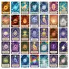 36 Cartas Oráculo de Fantasia de Compra Direta Transfronteiriça com Estética Floral e Misteriosa, todas em Inglês, Cartas de Material de Marcador de Página Decorativo