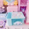 Novo suporte de caneta de mesa portátil de silicone com cabeça de desenho animado, caixa de armazenamento multifuncional DIY, caixa de gaveta