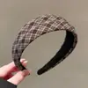 Nova Faixa de Cabeça para Outono Inicial Série Cor Café Maillard Presilha Larga para Cabelo Faixa de Cabeça Floral de Bolinhas Acessórios de Cabelo Coreanos para Mulheres Listras Clássicas