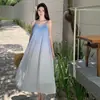 Fotografia Atmosférica Adequada para Vestido de Férias na Beira-Mar 2024 Novo Verão Feminino Alça Sem Mangas Saia de Alta Qualidade