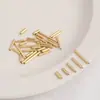 Cuentas Largas de Arroz Chapadas en Oro de 14 Quilates que Conservan el Color, Cuentas Espaciadoras Tubulares Delgadas, Cuentas de Palillo, Cuentas Tubulares Redondas y Rectas, Accesorios para Joyería DIY, Materiales de Cuentas Sueltas