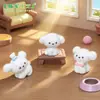 Paisagem em miniatura com filhote fofo de gravata borboleta, adoráveis acessórios de decoração DIY para casa de bonecas, pequenos enfeites para carro ou mesa