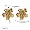 Aretes de Moda Europea y Americana de Aleación de Flor con Diamantes Aretes de Flor Metálica Simples con Sentido de Alta Gama Agujas de Plata S925 para Mujer