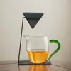 Peneira de Chá Quadrada Sem Furos, Gadget Filtro de Chá, Infusor de Folhas de Chá, Filtro de Água para Chá, Suporte de Separação Integrado, Conjunto de Chá