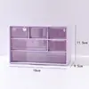 Nueva caja de almacenamiento con compartimentos tipo cajón de gran capacidad de seis rejillas para escritorio, almacenamiento de certificados de estudiante, papelería, cosméticos