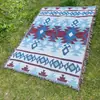 Manta de Línea Personalizada, Manta de Camping, Alfombra, Manta de Picnic, Manta de Sofá, Manta Multifuncional Estilo Étnico Bohemio