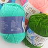 Bebé Bufanda Autotejida de Algodón Leche de 5 Hebras Hilo Mediano Grueso Ovillo Manta Crochet DIY Lana Tejido a Mano Bolsa de Material