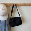 Bolsa Transversal de Lona Lavada Jeans Versátil Estilo Vintage Mochila Casual para Estudante e Commuter Estilo Japonês para Homens