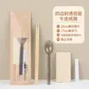 Cuchara Americana Desechable y Palillos Juego de Cuatro Piezas Paquete de Comida para Llevar Bibimbap Comida Ligera Cuchara Endurecida Rica Servilleta de Papel Palillo