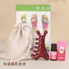 Pente Massageador Multifuncional Quatro em Um para Terapia do Couro Cabeludo, Gua Sha, Pente Portátil de Sândalo para Meridianos do Couro Cabeludo, Rosto e Olhos