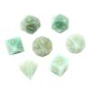 Amazon Dados Facetados de Pedra Aventurina Verde Natural Poliedros Esculpidos Nuvem Auspiciosa Dados Numéricos Dnd Conjunto de Sete Peças Z02