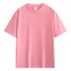 Camiseta holgada de manga corta de algodón peinado puro de 230 g para hombre, con hombros descubiertos, color blanco puro, estilo americano, de manga corta pesada.