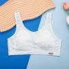 Ropa interior de malla transpirable para niña, chaleco de desarrollo delgado para primavera y verano, copa moldeada fija, sujetador para estudiante de secundaria