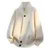 2026 Outono e Inverno Transfronteiriço Novo Suéter Masculino Gola V Malha Moda Jovem Casual Irregular Jaqueta Cardigan