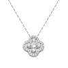 Colar de trevo de quatro folhas da sorte em prata de lei S925 da Silver City, moda feminina, luxo leve, pingente flexível com zircônia cúbica, uso em duas peças, um estilo