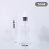 Botellas dispensadoras de esencia cosmética líquida portátiles al por mayor del fabricante, Botellas vacías, Botellas gotero de vidrio ámbar transparente para aceites esenciales
