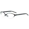Gafas de sol metálicas de medio marco estilo ojo de gato 2026, Gafas de sol de moda unisex estilo callejero, Gafas sin graduación