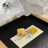 Brincos Geométricos de Açúcar Quebrado Estilo Medieval Italiano para Mulheres, Brincos de Ouro Areia com Design de Nicho Estilo Palácio de Luxo Acessível