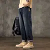 Jeans Rectos Ajustados Estilo Retro Americano para Hombre 2026 Otoño/Invierno Nuevos Rectos Sueltos Marca de Tendencia Lavados Casuales Pantalones Largos