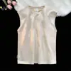 Camiseta sin mangas de color liso para hombre, verano, marca moderna, chaleco de gamuza de peso pesado, sudadera deportiva casual retro americana