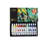 Pigmento acrílico adecuado para principiantes, suministros de arte, pintura para niños, 48 colores, pintura al óleo, tinte blanco y dorado, borde cruzado.
